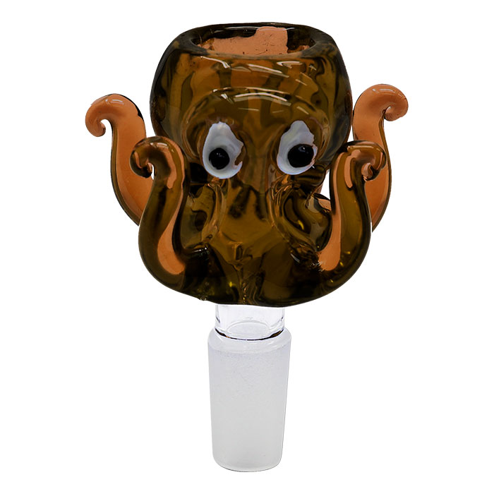 Amber Glass Octopus Bowl 14 Mm