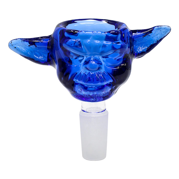 Blue Glass Yoda Bowl 14 Mm
