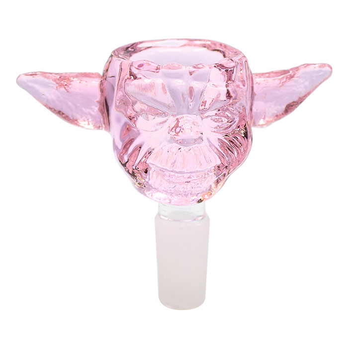 Pink Glass Yoda Bowl 14 Mm