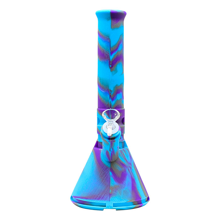Cannatonik Silicone Blue Bong And Dab Rig 12 Inches