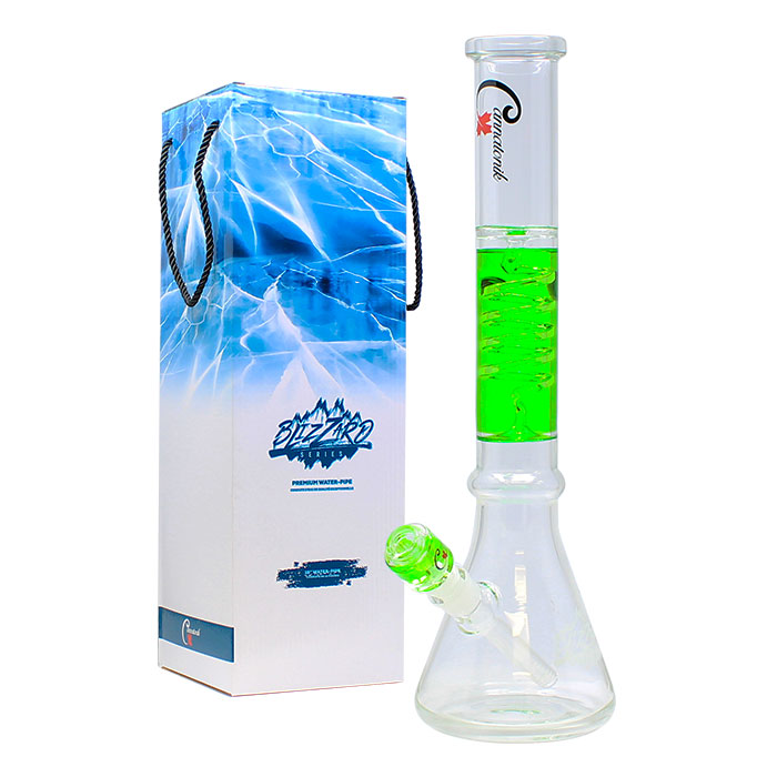 Green Blizzard Series Freezable Bong 16 Inches By Cannatonik