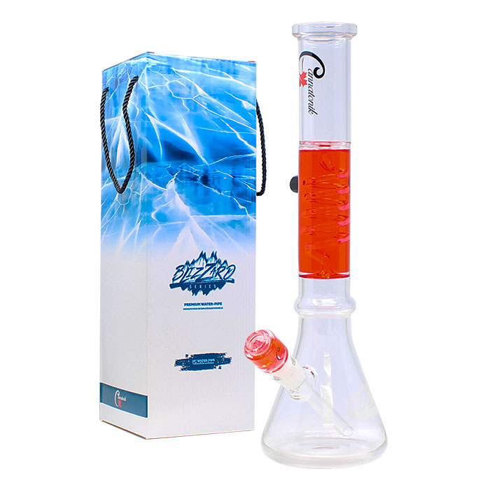 Red Blizzard Series Freezable Bong 16 Inches By Cannatonik