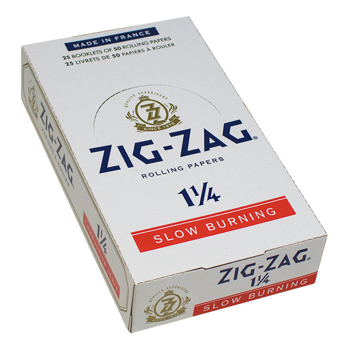 Zig Zag White Slow Burning 1.25 Rolling Paper Ct 25
