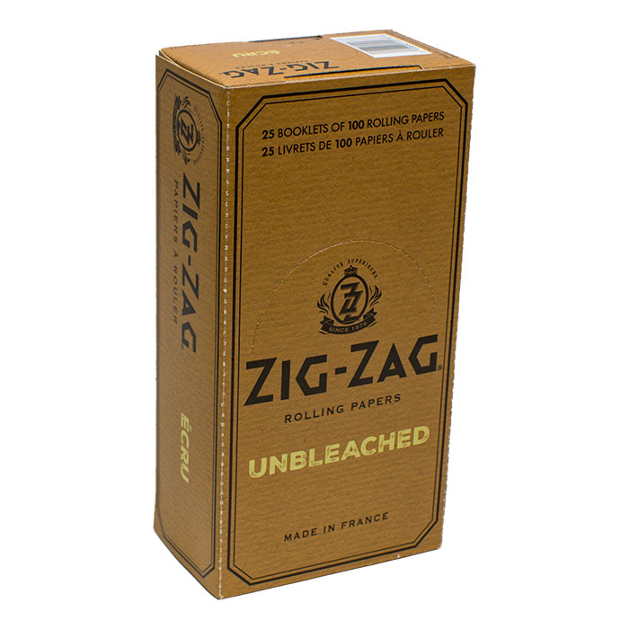 Zig Zag Unbleached Single Wide Paper Display of 25