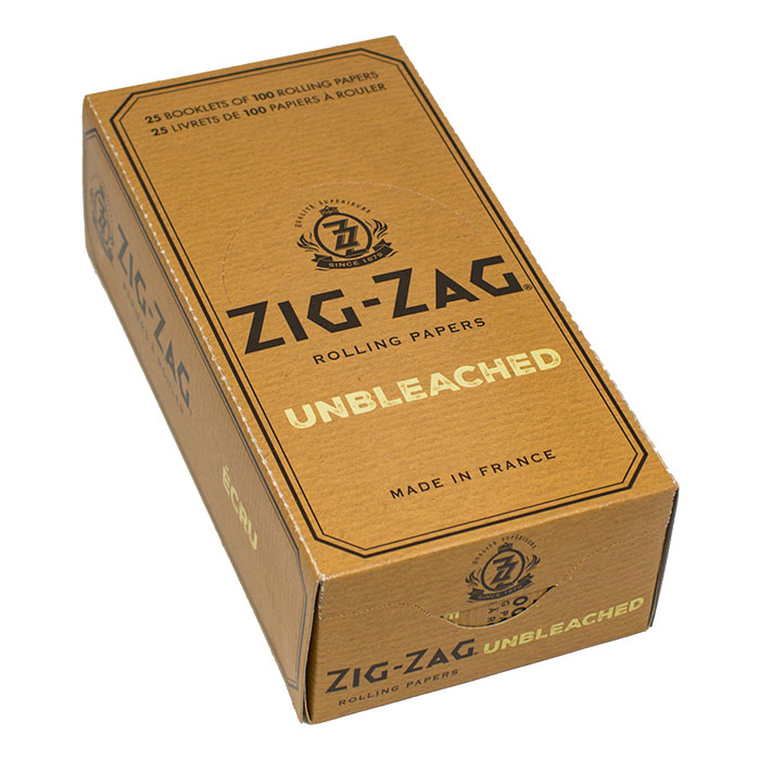 Zig Zag Unbleached Single Wide Paper Display of 25