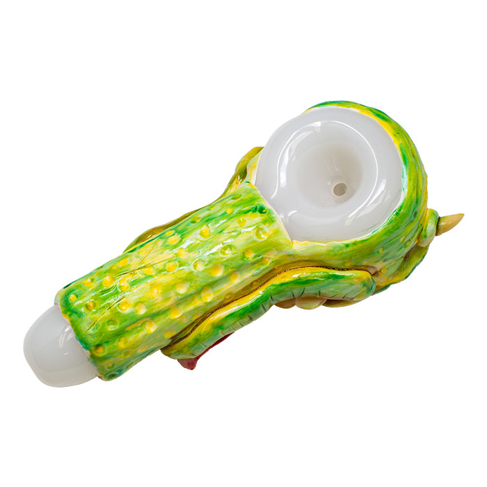 Blue Eyed Green Hand Pipe 5 Inches