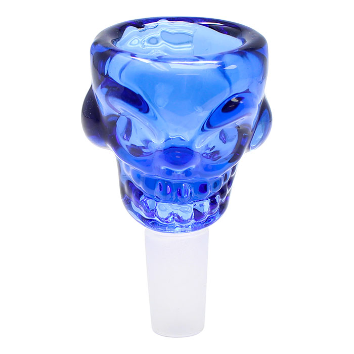 Blue  Skull Glass Bowl 14mm