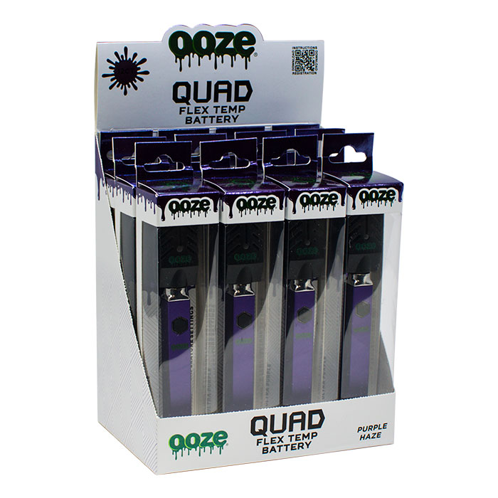 Purple Haze Ooze Quad Flex Temp Battery Display of 12