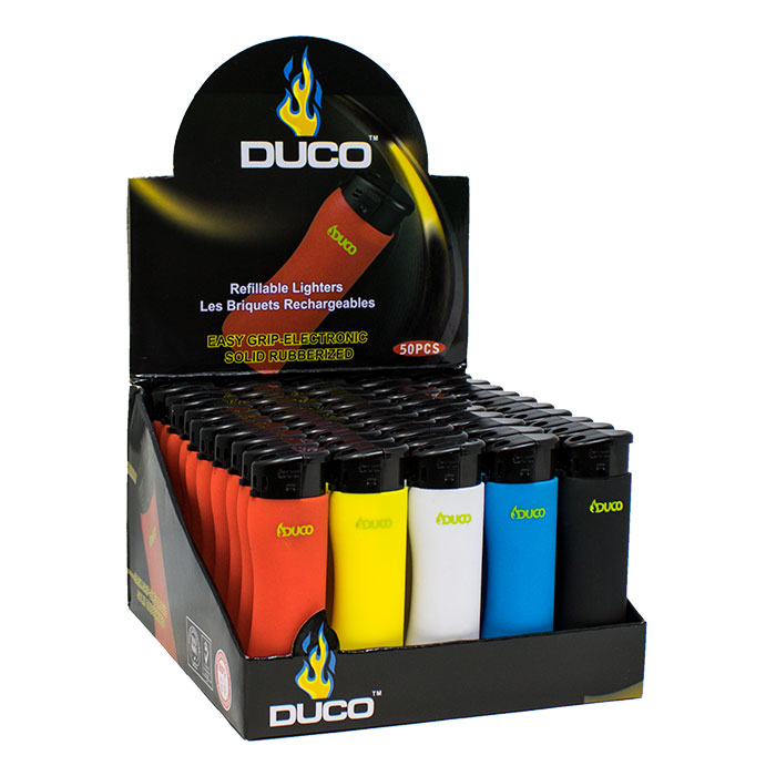Duco Easy Grip Electronic Solid Rubberized Lighter