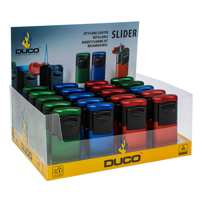 Duco Slider Metallic Rubberized  Series Lighter