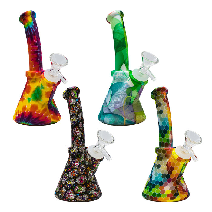 Assorted Color Silicone Bong 7 Inches