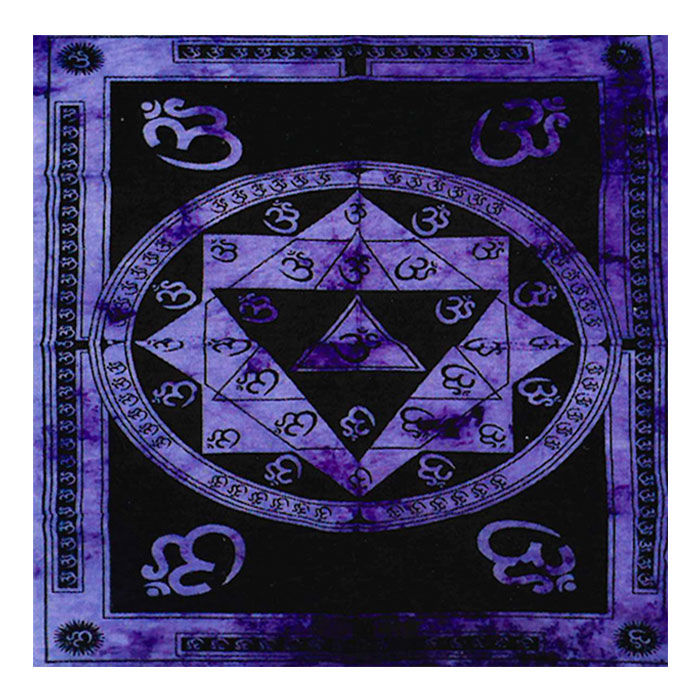 Celtic Trinity Knot Purple Shri Yantra Triangle Cotton Flag