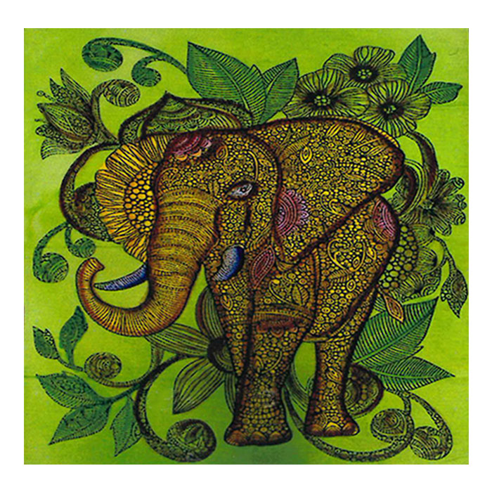 Bohemian Indian Ornament Studded Elephant Mandala Floral