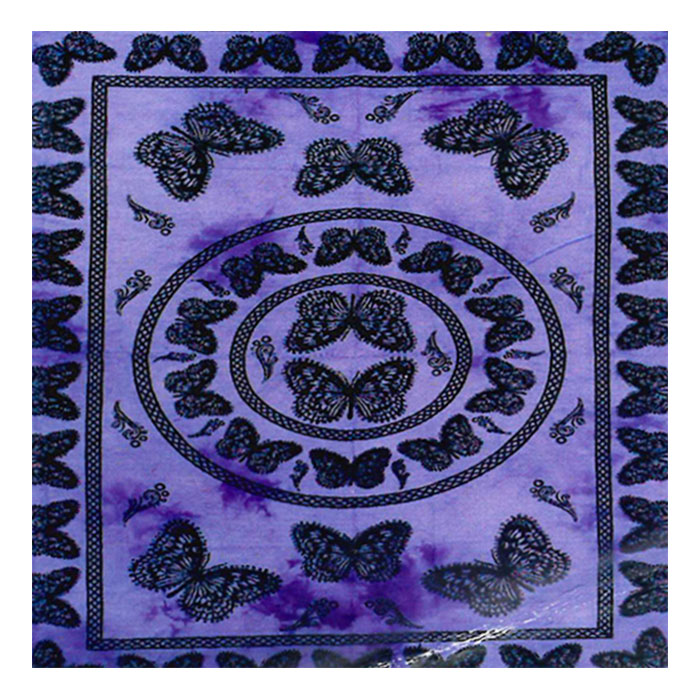 Purple Trippy Vintage Butterfly Cotton Flag