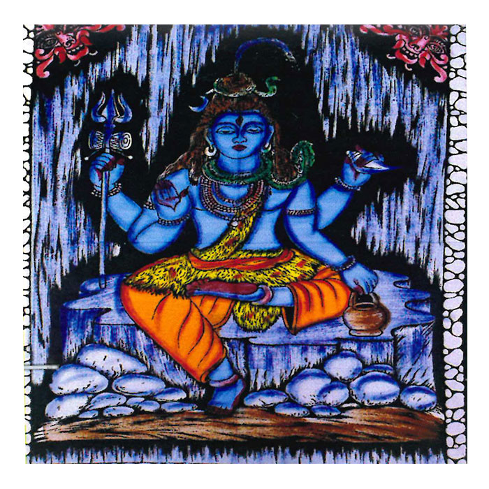 God of Cannabis - Third Eye Shiva with Trishul