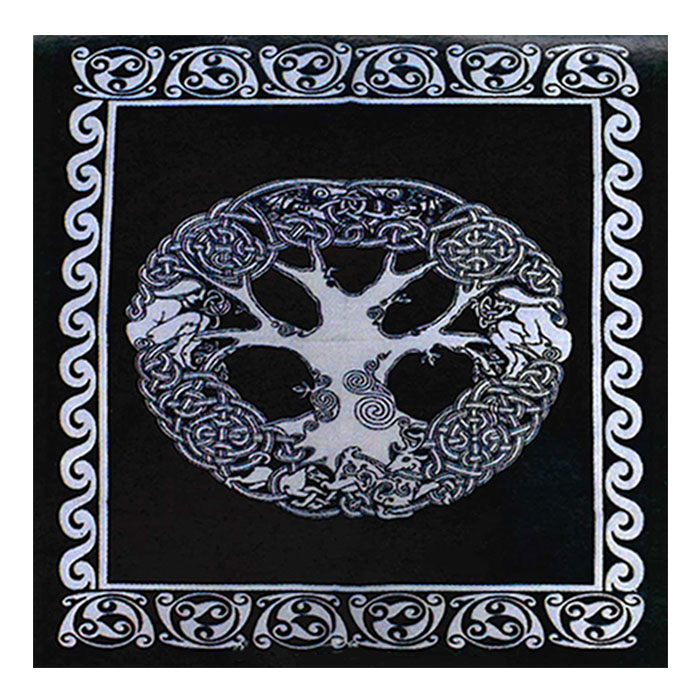 Grey Scale Celtic Tree of Life Flag