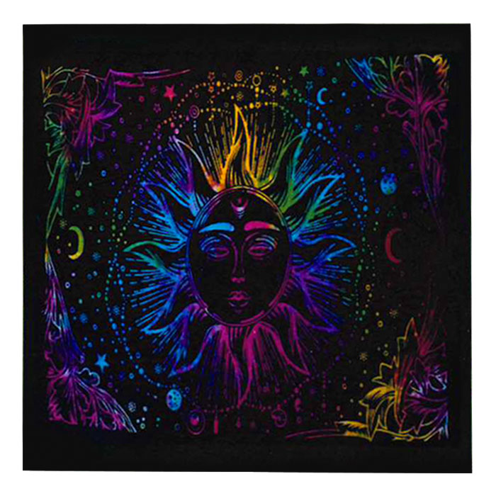 Rainbow Psychedelic Sun Flag