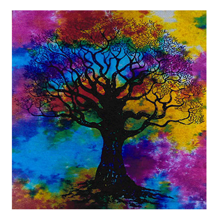 Tie Dye Cosmic Lonely Tree Aurora Borealis