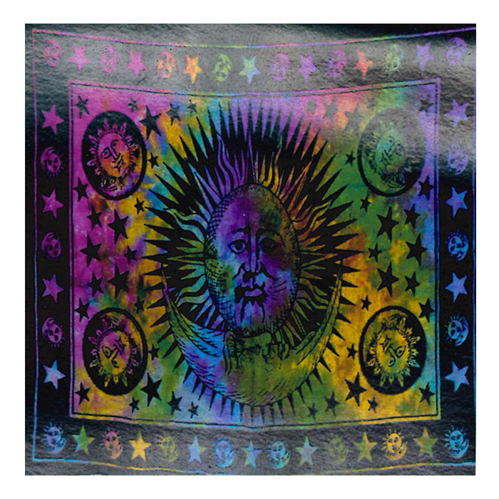 Tie Dye Psychedelic Sun Flag