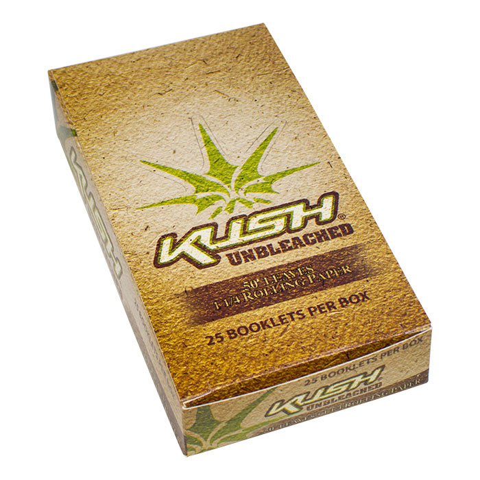Kush Unbleached Rolling Paper 1.25 Display of 25