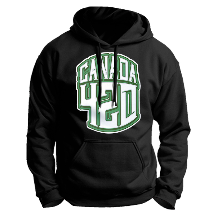 Canada 420 Green Black Unisex Hoodie