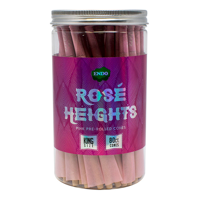 Rosé Heights Pink King Pre-Rolled Cones 80 Per Jar