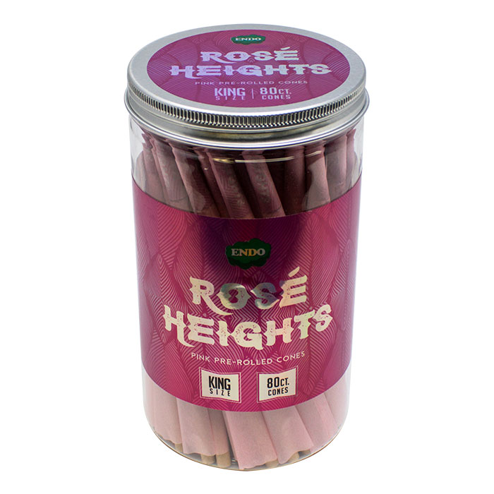 Rosé Heights Pink King Pre-Rolled Cones 80 Per Jar