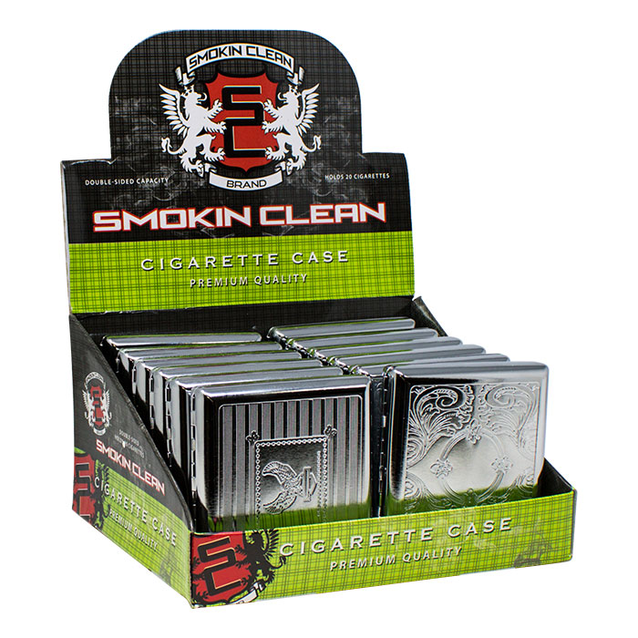 Smokin Clean Double-Sided King Size Cigarette Case Display of 12