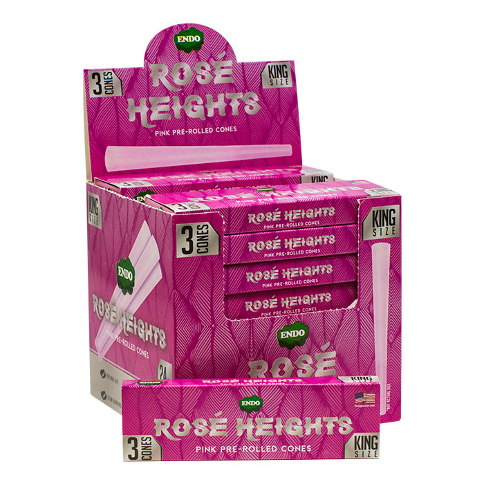 Rosé Heights King Size Pink Pre-Rolled Cones