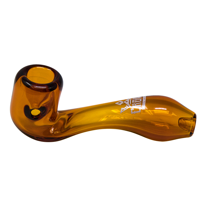 Gold Crown Glass Sherlock Pipe 6 Inches