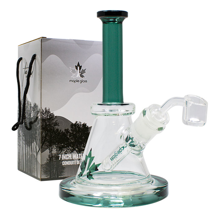 The Wild Series 7 Inches Teal Dab Rig by Maple Glass