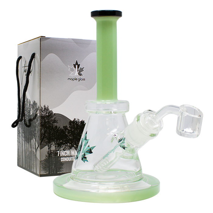 The Wild Series 7 Inches Green C Dab Rig by Maple Glass