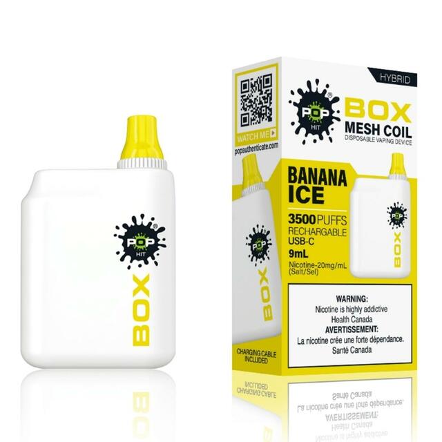 Banana Ice Pop Hybrid Box 3500 Puff Rechargeable Vape Device