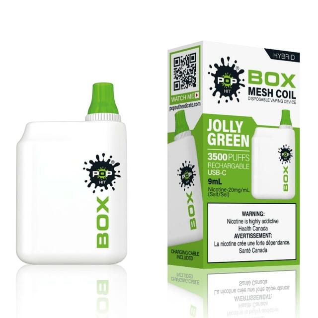 Jolly Green Pop Hybrid Box 3500 Puff Rechargeable Vape Device