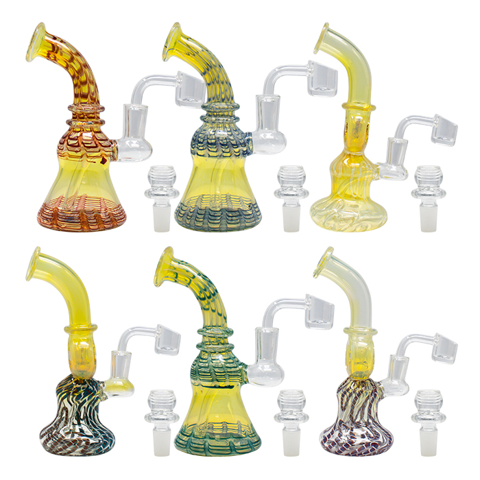 Assorted Marble Effect Color Changing Glass Dab Rig and Bongs