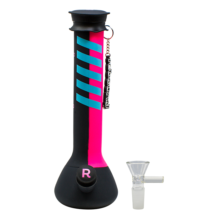 Pink Rebound 14 Inches Silicone Waterpipe Beaker