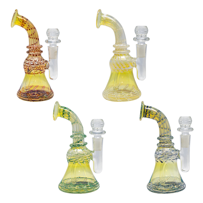 Striped Color Changing 6 Inches Glass Bongs