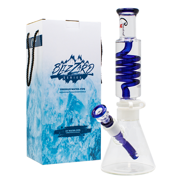 Blue Blizzard Series Freezable 13 Inches Glass Bong by Cannatonik