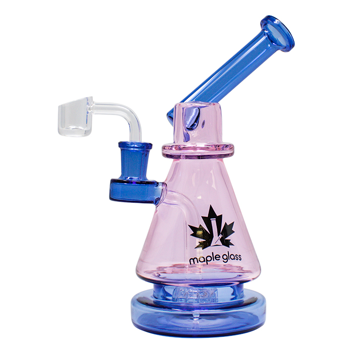 Pink Goddess of The Earth Series 9 Inches Glass Dab Rig by Maple Glass