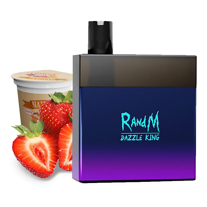 R and M Dazzle King LED Light Glowing Strawberry Yogurt Disposable Vape
