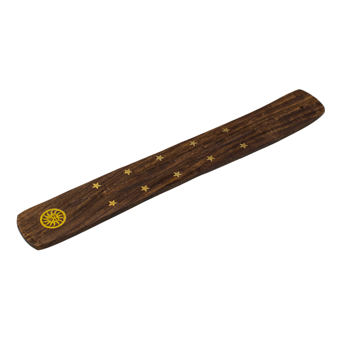 Sun Wood And Brass Incense Holder