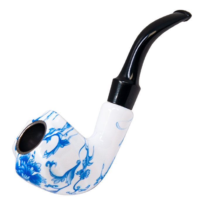 White Marble Effect Wood and Resin 6 Inches Pipe