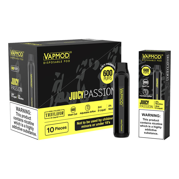 Vapmod 600 Puffs Juicy Passion Disposable Vape - BC Compliance