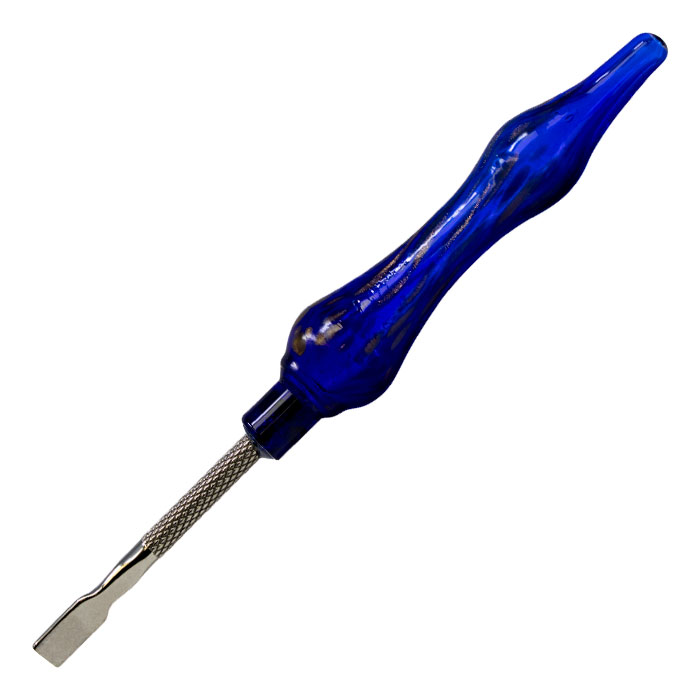 Blue 6 Inches Dabbing Stick With Flat Scooper