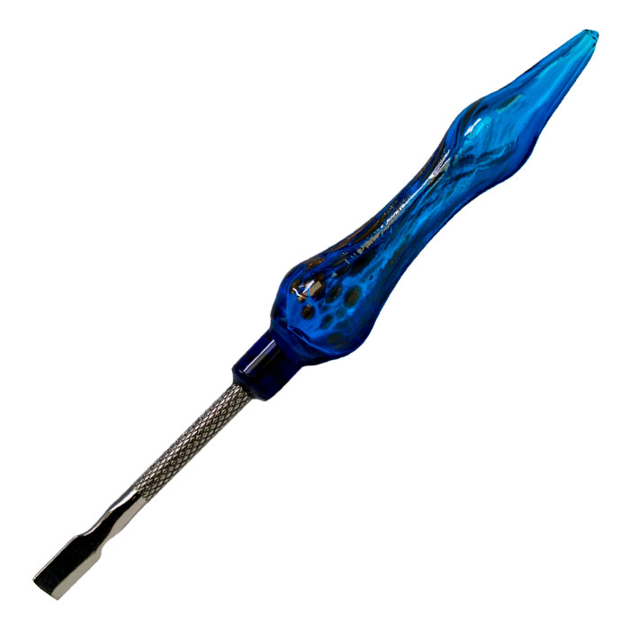 Sky Blue 6 Inches Dabbing Stick With Flat Scooper