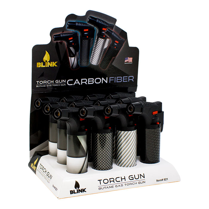 Blink Medium Carbon Fiber Theme Torch Lighter