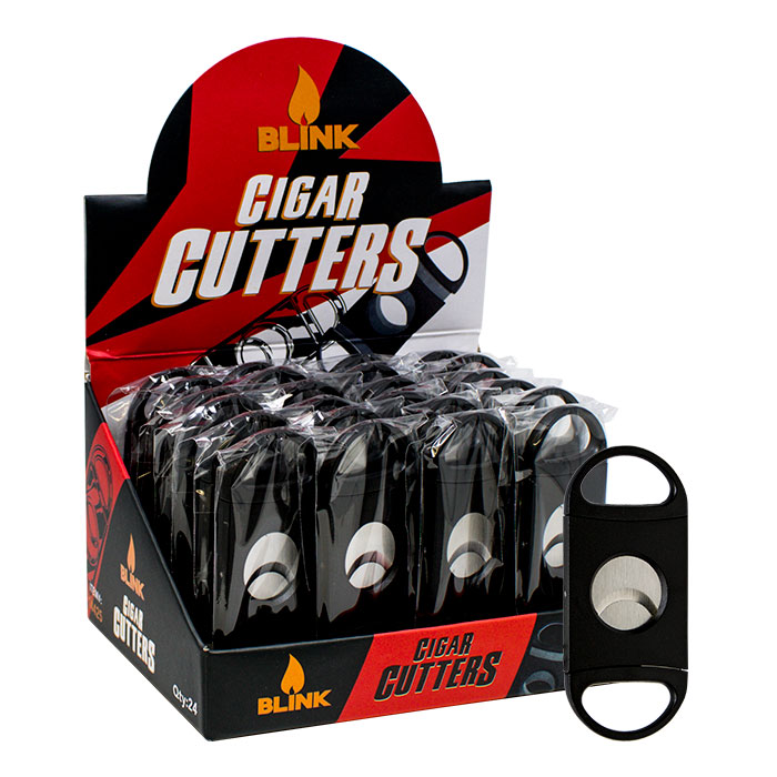 Blink Black Round Plastic Cigar Cutter