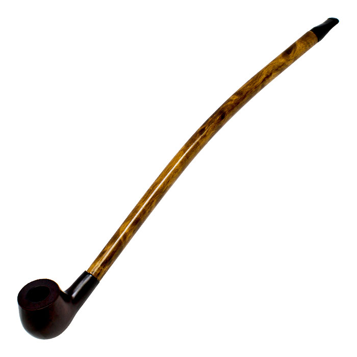 Brown 14 Inches Long Wood Smoking Hand Pipe