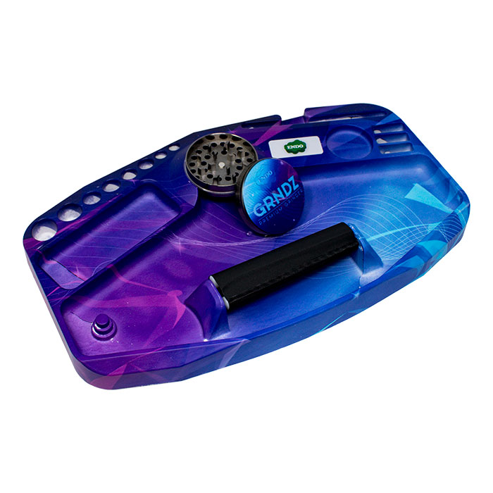 Endo Purple and Blue Premium Multifunction Rolling Tray