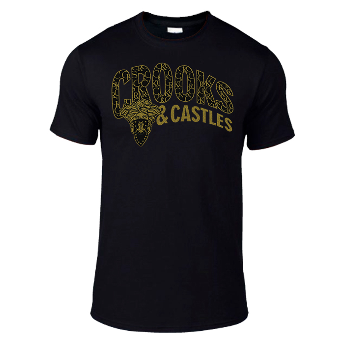 Black Crooks And Castle Monogram T-Shirt
